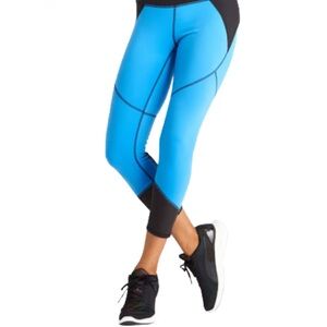 Lucy “To The Barre” Workout Capri Blue Leggings Sz Small Activewear Yoga Sporty